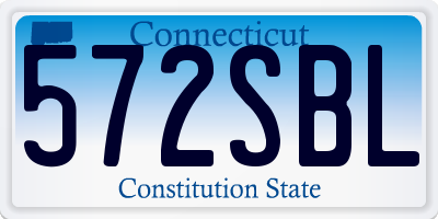 CT license plate 572SBL