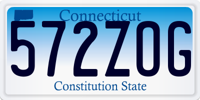 CT license plate 572ZOG