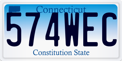 CT license plate 574WEC