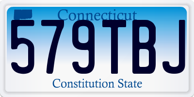 CT license plate 579TBJ