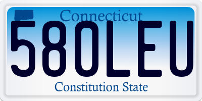 CT license plate 580LEU