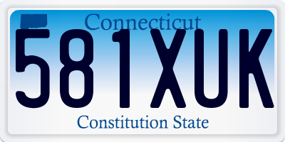 CT license plate 581XUK