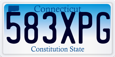 CT license plate 583XPG