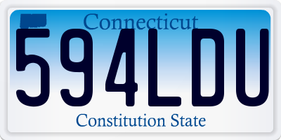 CT license plate 594LDU