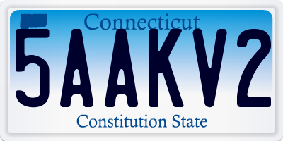 CT license plate 5AAKV2