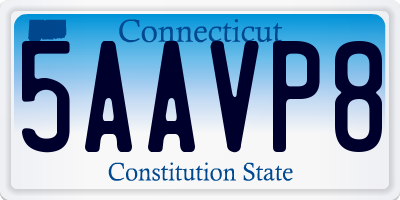 CT license plate 5AAVP8