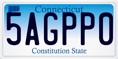 CT license plate 5AGPP0