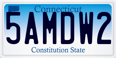 CT license plate 5AMDW2