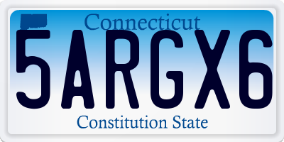 CT license plate 5ARGX6