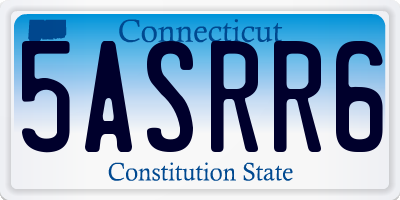 CT license plate 5ASRR6