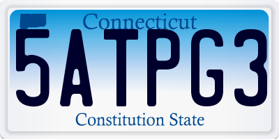 CT license plate 5ATPG3