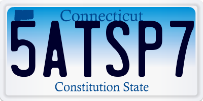 CT license plate 5ATSP7