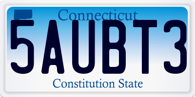 CT license plate 5AUBT3