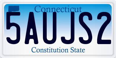 CT license plate 5AUJS2