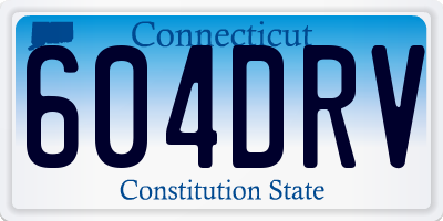 CT license plate 604DRV