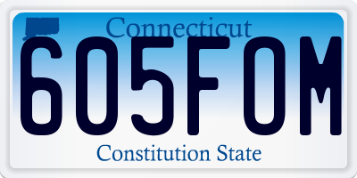 CT license plate 605FOM