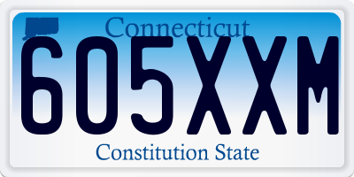 CT license plate 605XXM