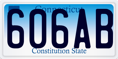 CT license plate 606AB