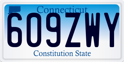 CT license plate 609ZWY