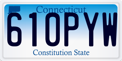 CT license plate 610PYW