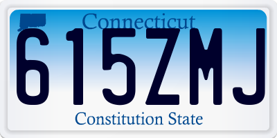 CT license plate 615ZMJ