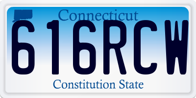 CT license plate 616RCW