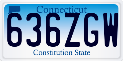 CT license plate 636ZGW