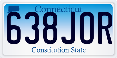 CT license plate 638JOR