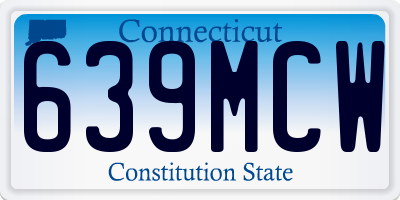 CT license plate 639MCW