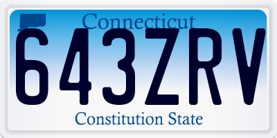 CT license plate 643ZRV
