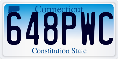 CT license plate 648PWC