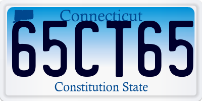 CT license plate 65CT65