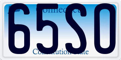 CT license plate 65SO
