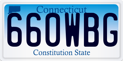 CT license plate 660WBG