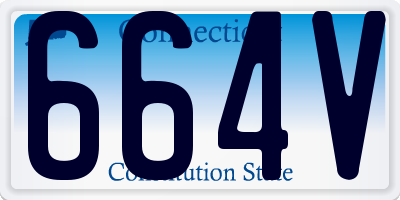 CT license plate 664V