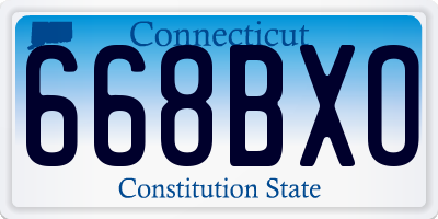 CT license plate 668BXO