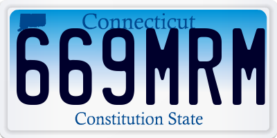 CT license plate 669MRM