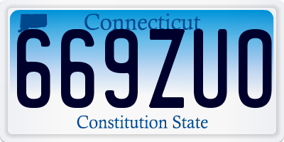 CT license plate 669ZUO