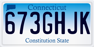 CT license plate 673GHJK