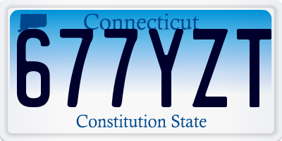 CT license plate 677YZT