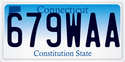 CT license plate 679WAA