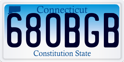 CT license plate 680BGB