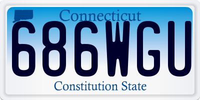 CT license plate 686WGU