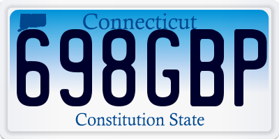 CT license plate 698GBP