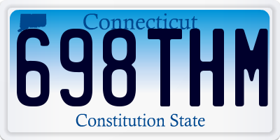 CT license plate 698THM