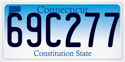 CT license plate 69C277