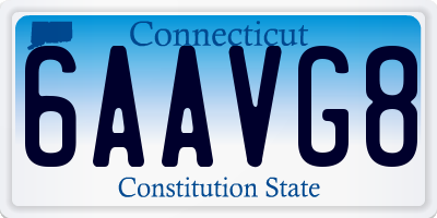 CT license plate 6AAVG8