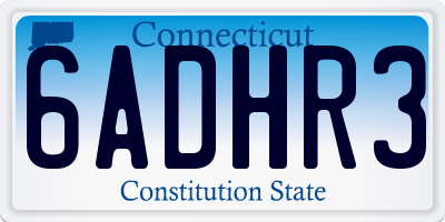 CT license plate 6ADHR3