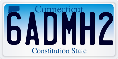 CT license plate 6ADMH2