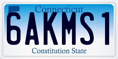 CT license plate 6AKMS1